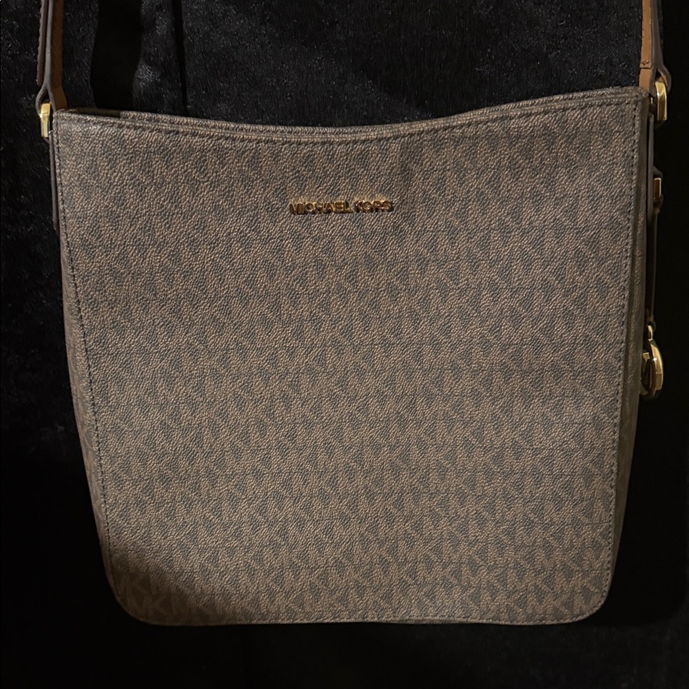 Michael Kors brown Monogram Shoulder Bag